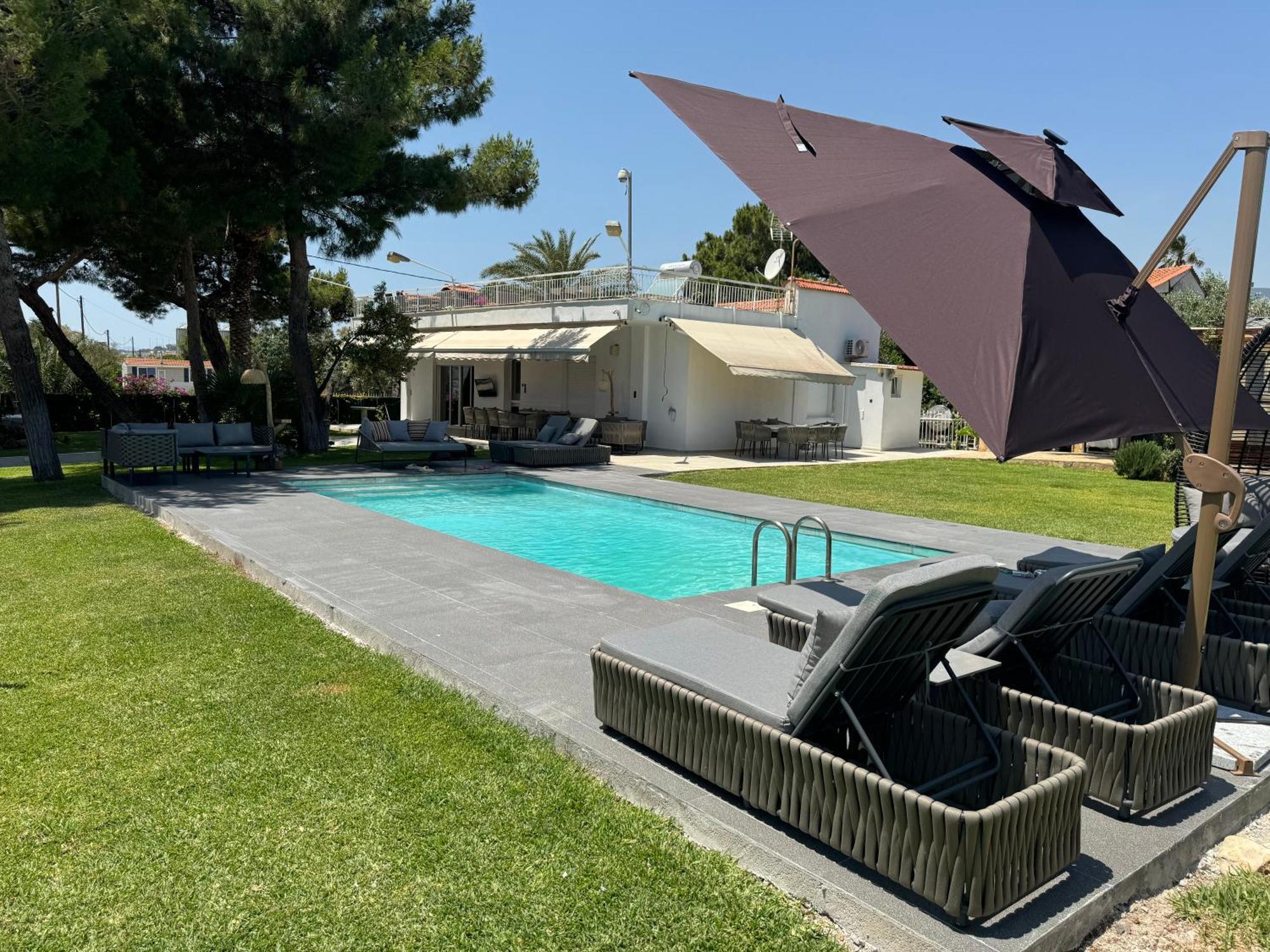 Zoza Luxury Villa Isthmia By The Sea With Private Pool Kalamáki 外观 照片